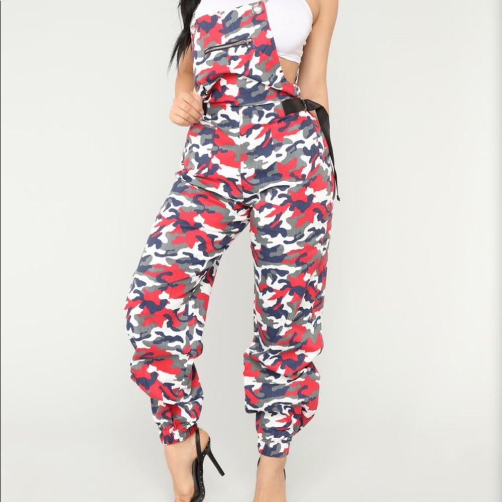 camo jumpsuit